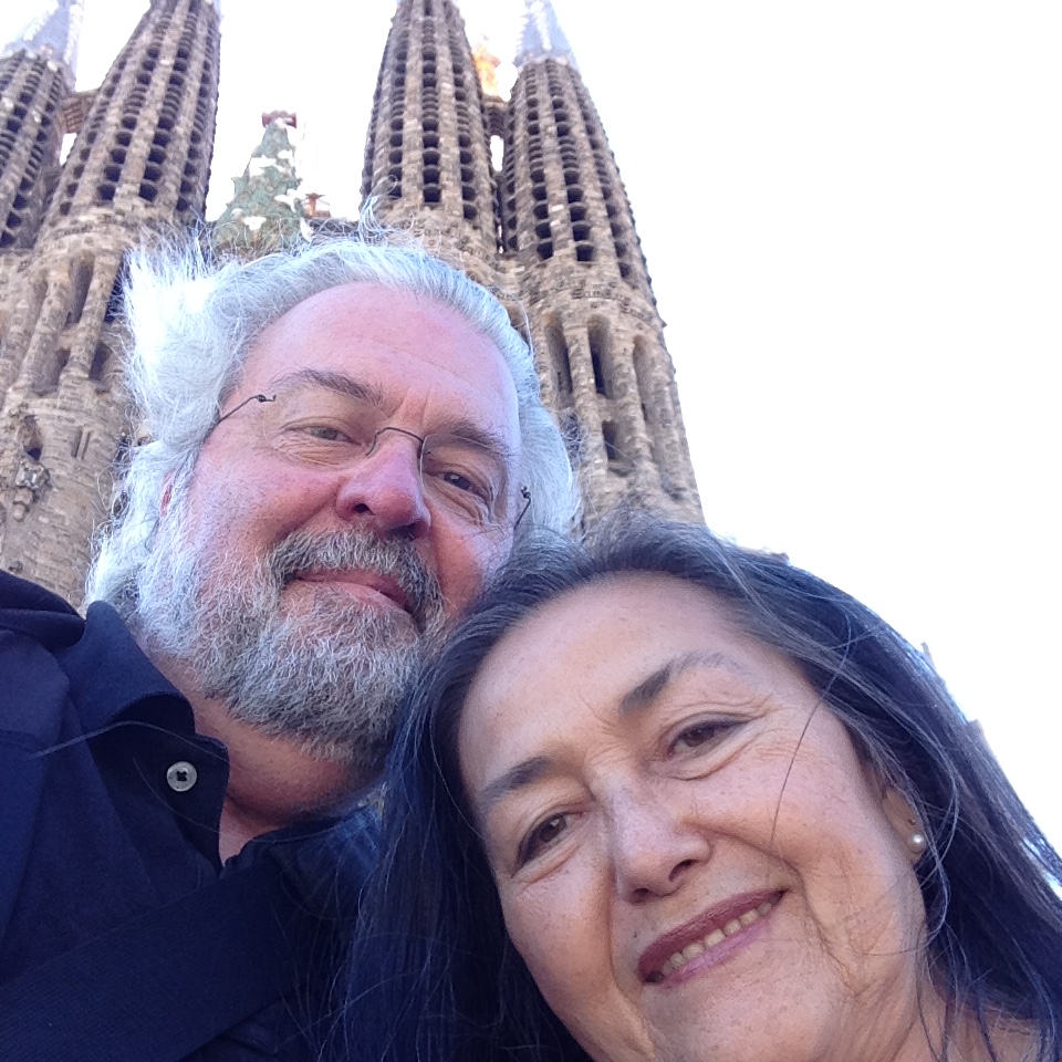 Steve and Yoko at Sagrada Familia, Barcelona 2014