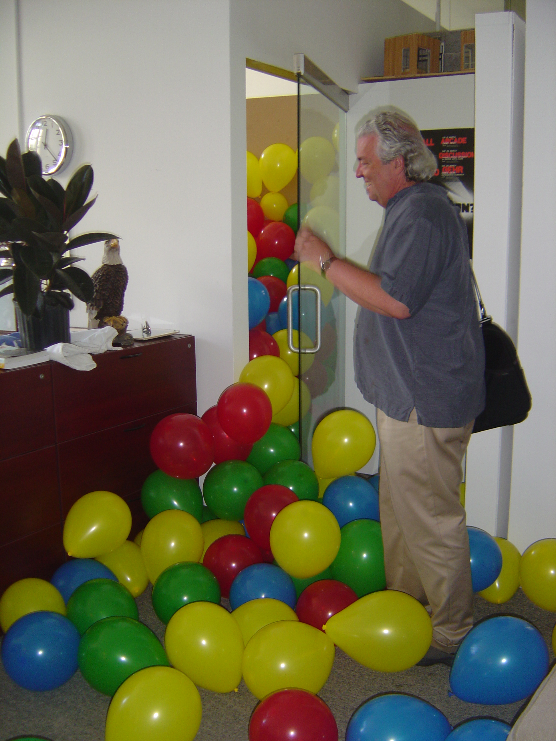 Celebrating one year as Head of School, 2010.