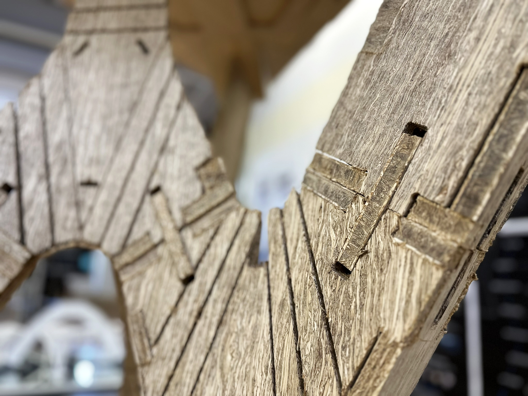 closeup of wooden structure