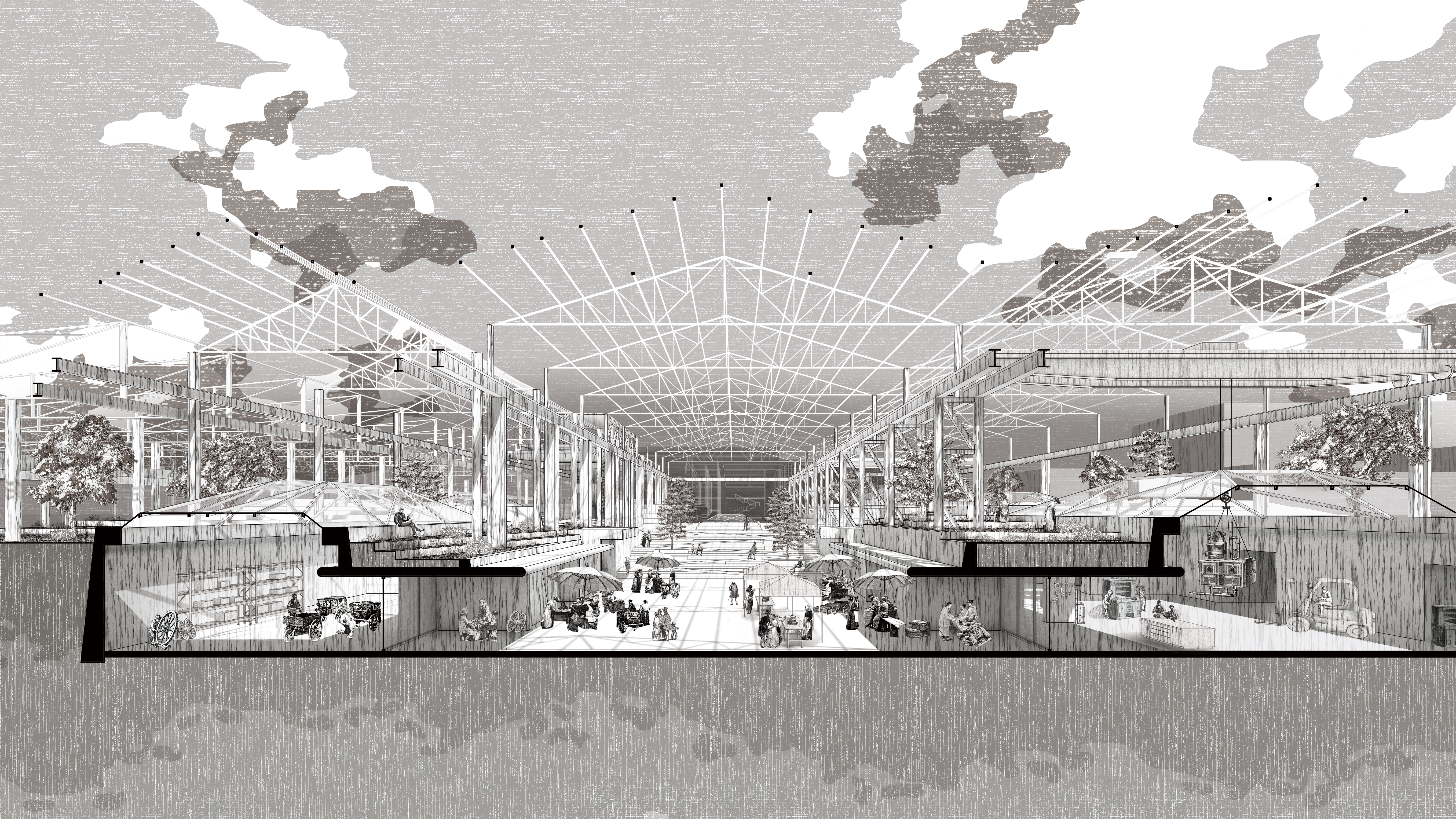 M.Arch student work from Praxis I: Design for Transitions.
