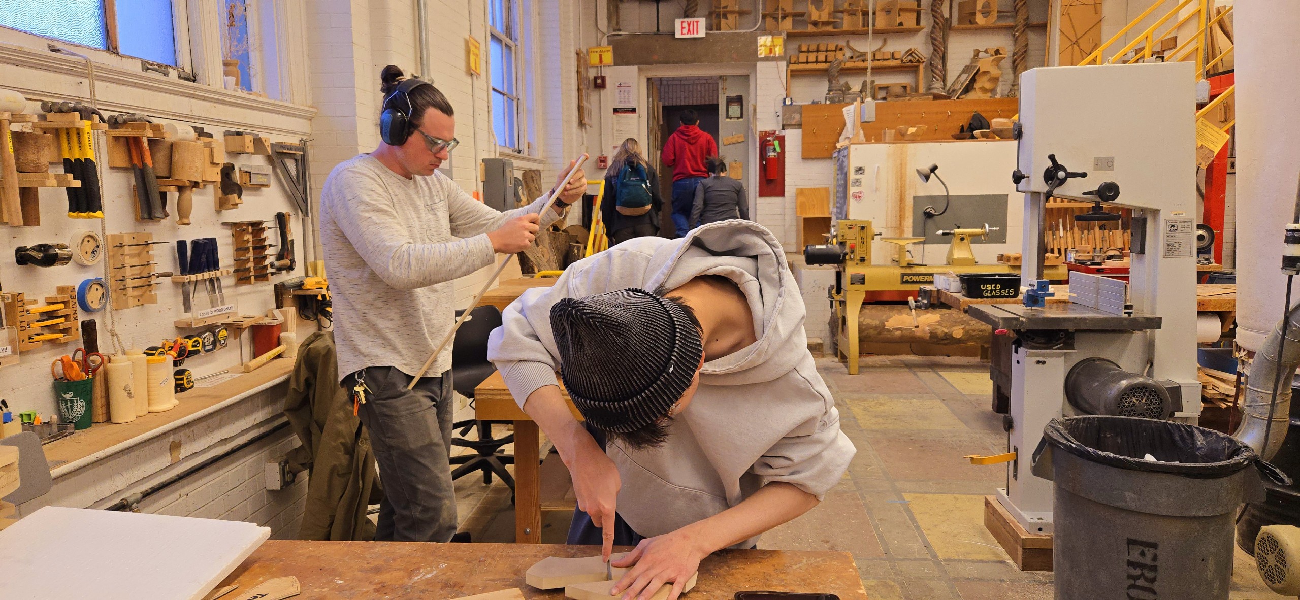 Students working in Archshop