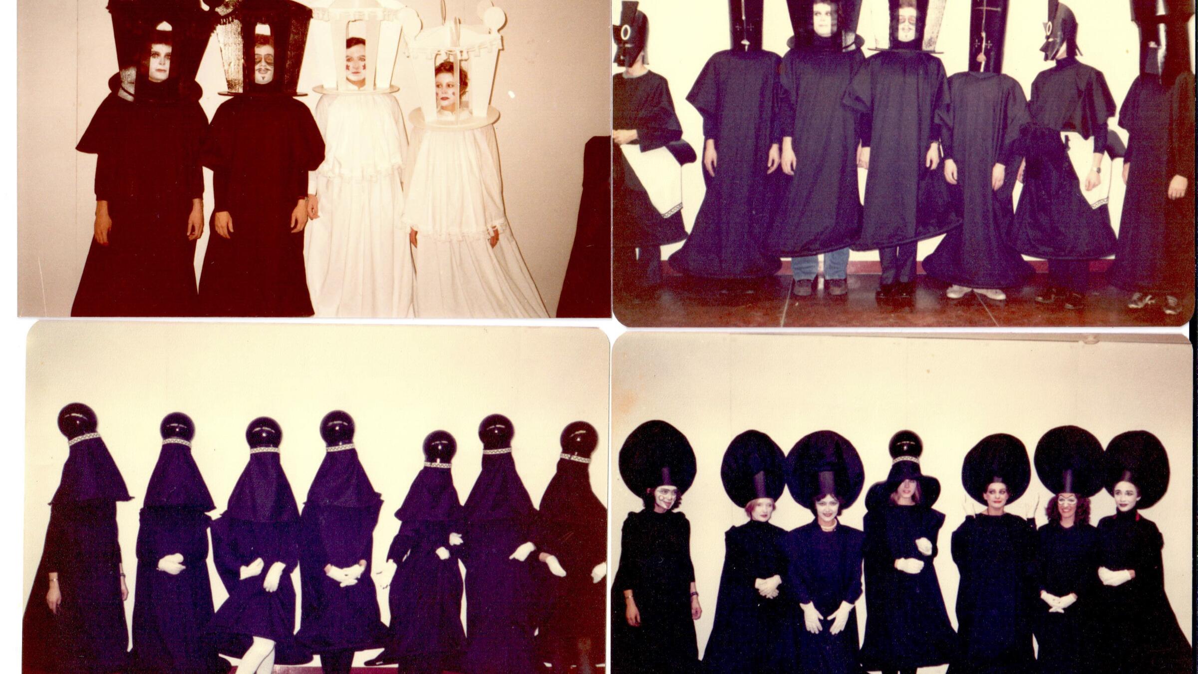 Beaux Arts Ball Chess Set, February 1979. Steve is one of the black bishops.