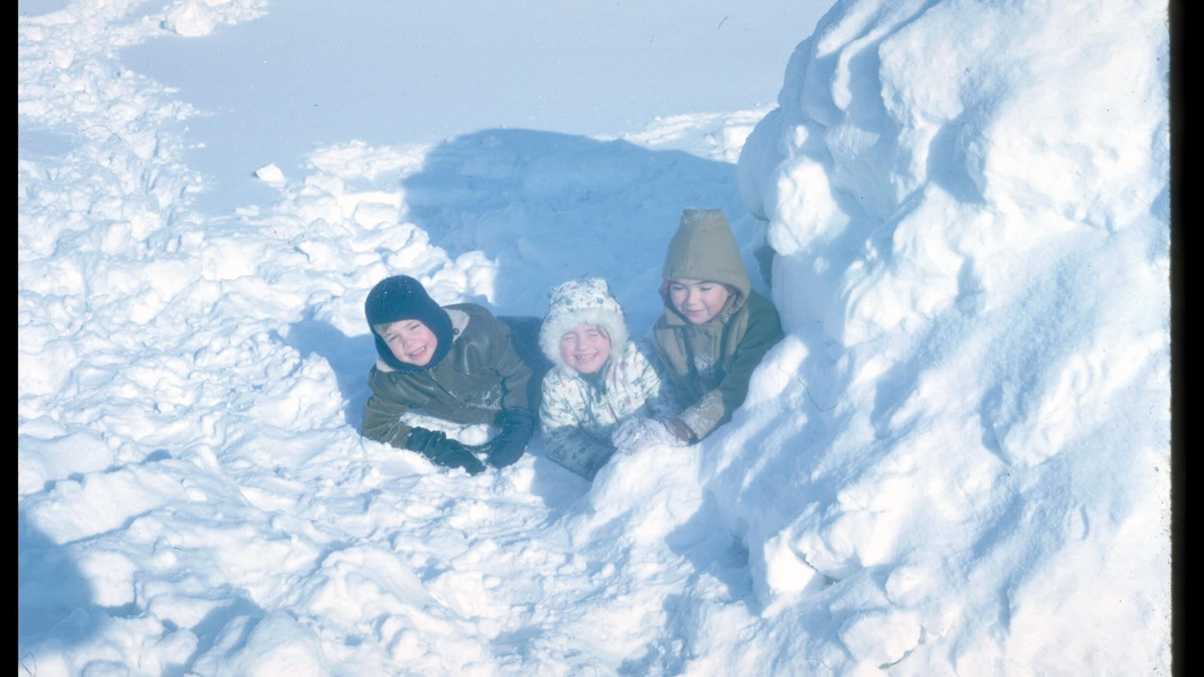 One of many snow caves in Clarence, NY