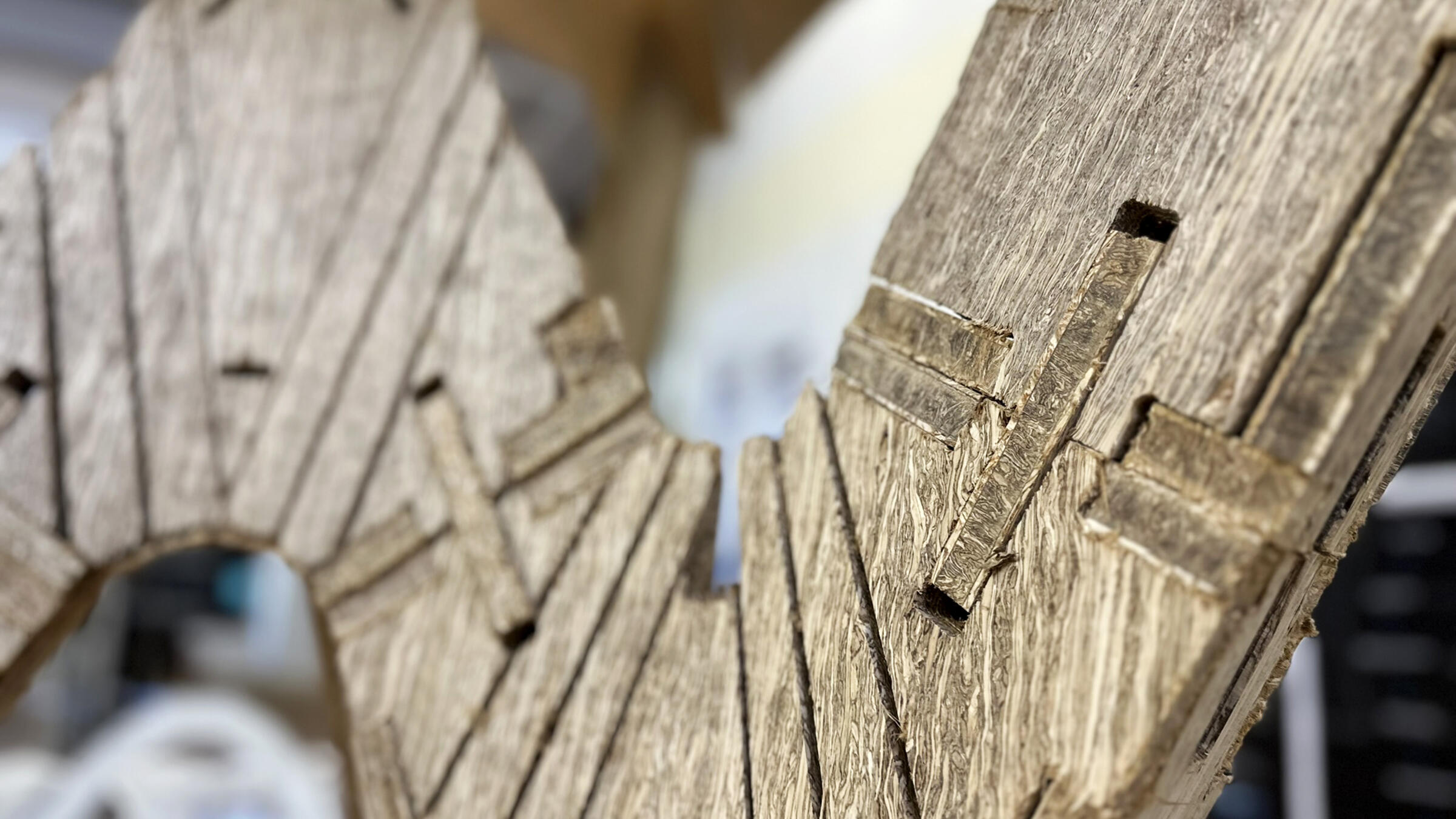 closeup of wooden structure