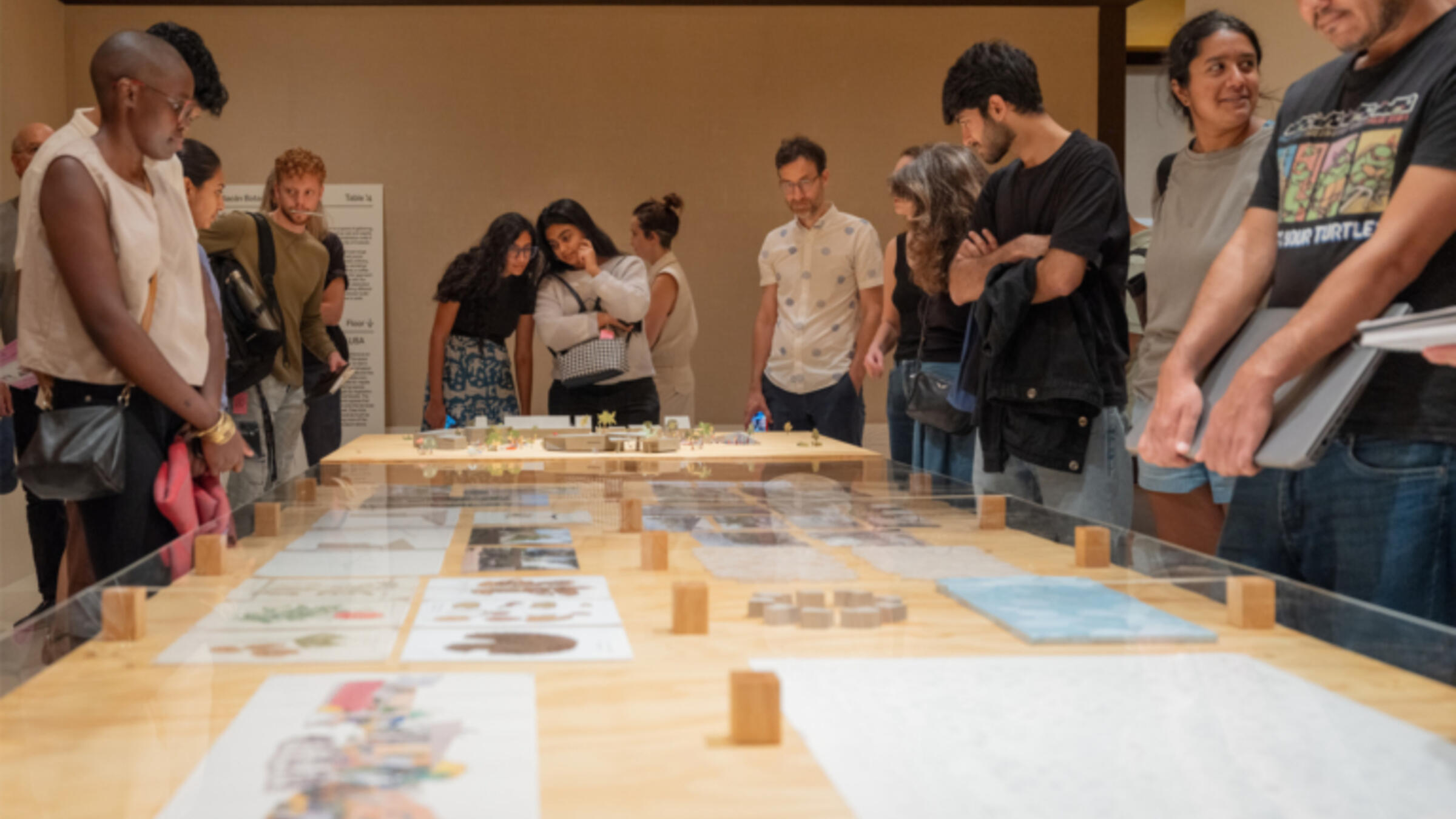 a group at an exhibition