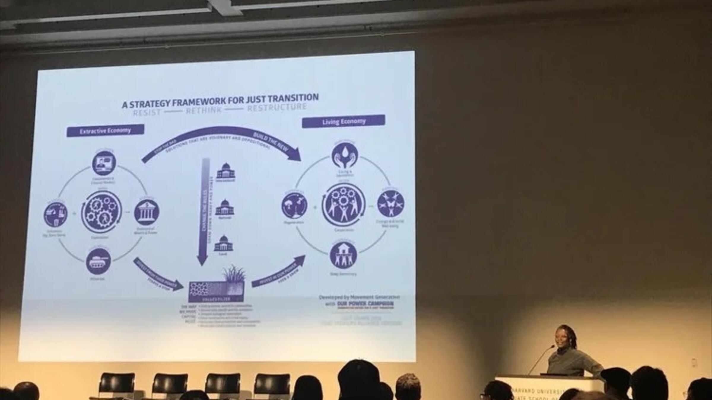 karen abrams delivering a lecture