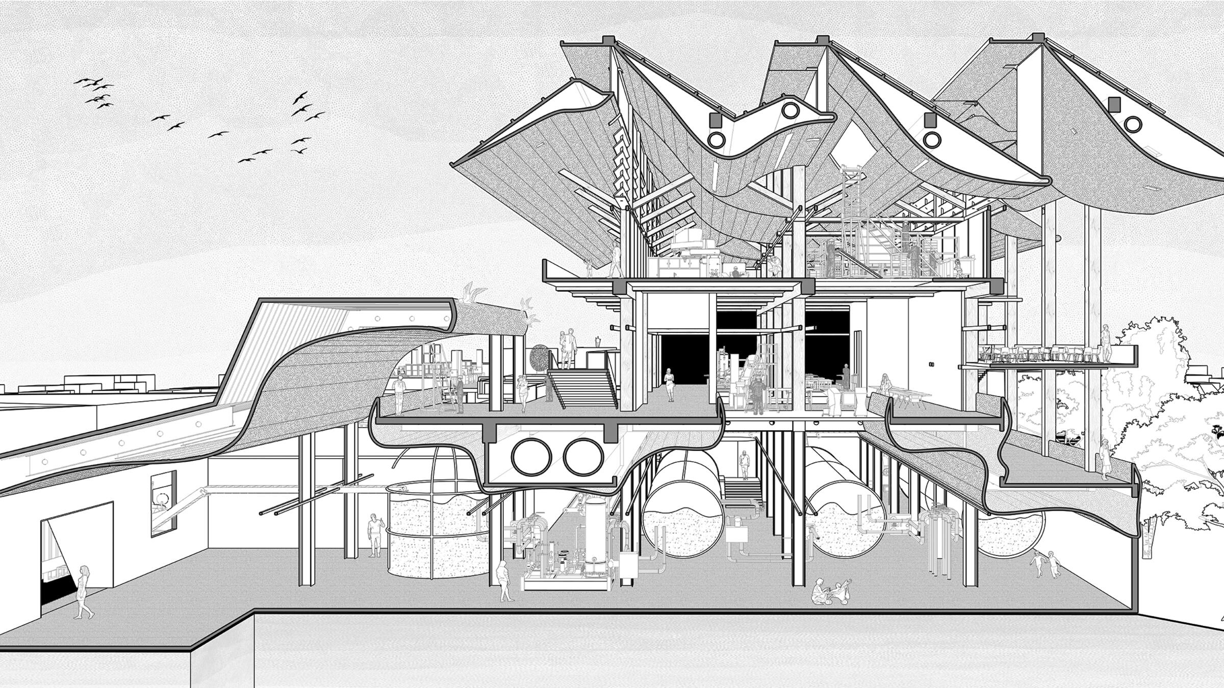 M.Arch student work from Praxis I: Design for Transitions.