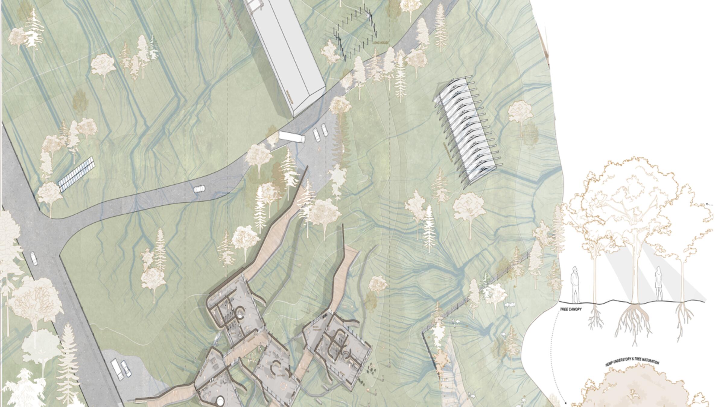 Student work by Amy Dinh and Avaneesh Nataraja. Praxis II: Transition + Repair of Construction Ecologies.