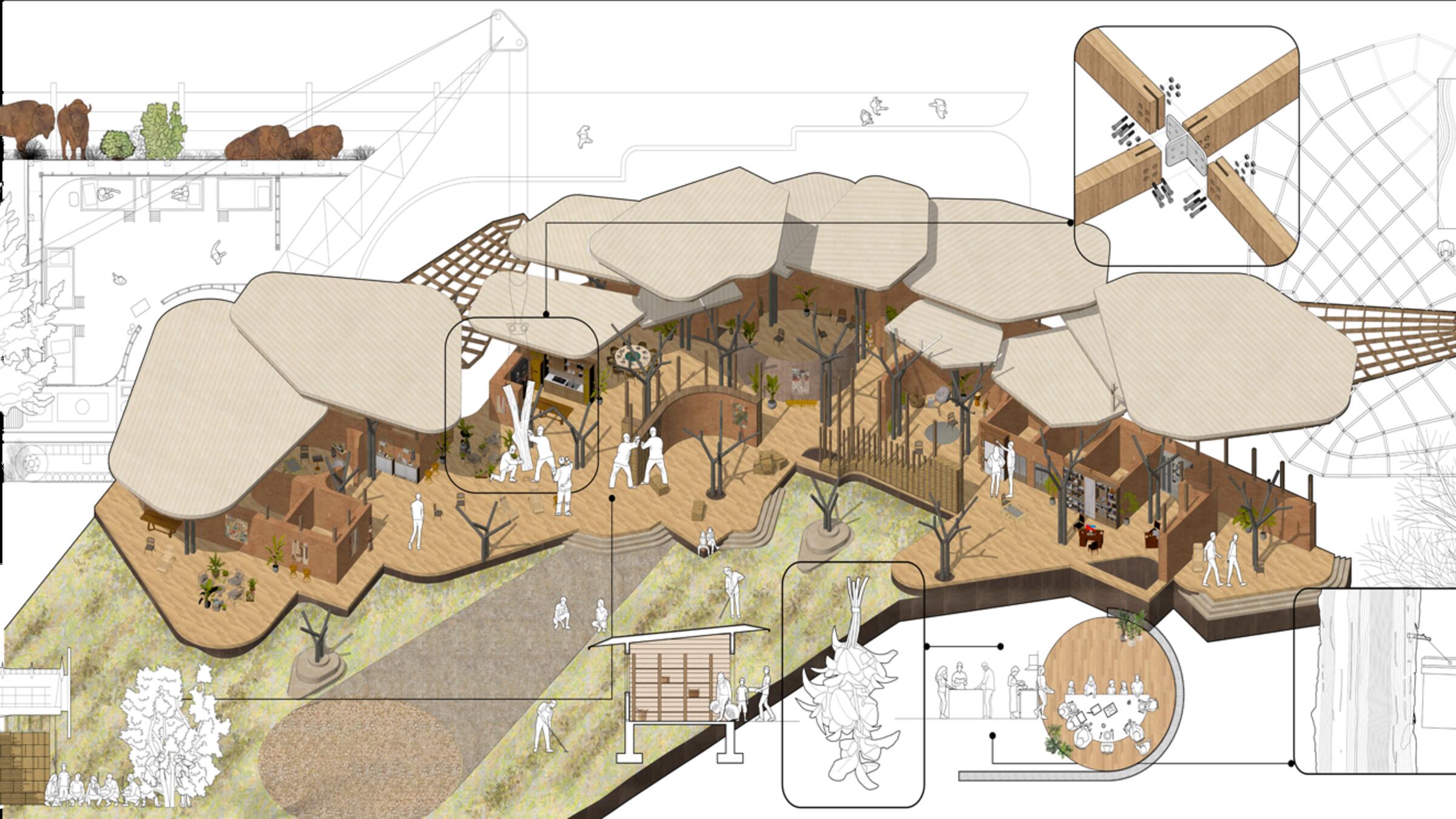 Oak Savanna by Aatmi Chitalia and Joseph Norman. Praxis II: Transition + Repair of Construction Ecologies.