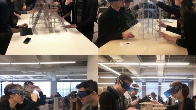 Extended reality (XR) technology revolutionizing the interactive design and teaching process of three-dimensional (3D) architectural structures. Image: Juney Lee 