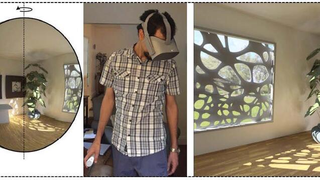 Illustration of participant perception in an immersive VR headset (Azadeh Sawyer research).