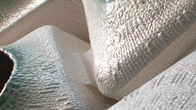 LMN Architects facade prototype, ACAW 2020. Slip cast ceramic module informed both by mathematical patterns for hexagonal tiling as well as elements found in nature.