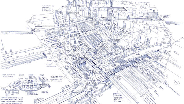 Tomoyuki Tanaka: Dismantling of Shinjuku Station.