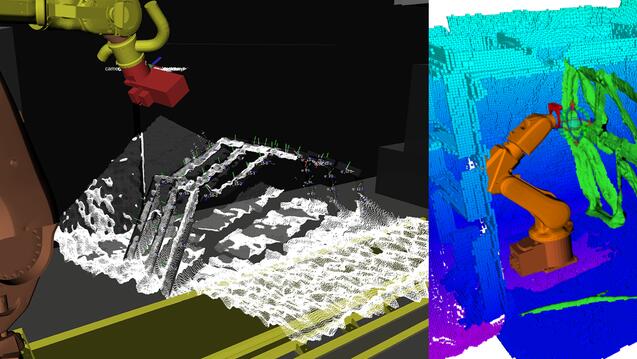 Architectural robotics with perception in assembly tasks.