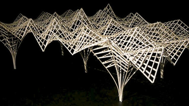 Paraboloid structure, double-curved surface model.