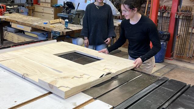 Student working in Archshop
