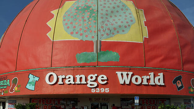 Orange world building photograph