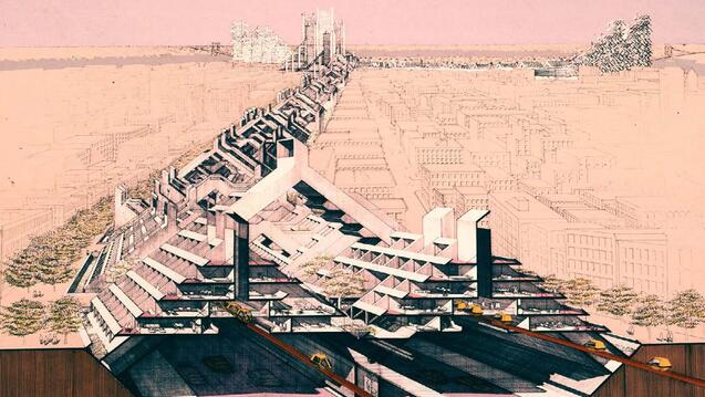 Lower Manhattan Expressway Proposal, Paul Rudolph,1967.
