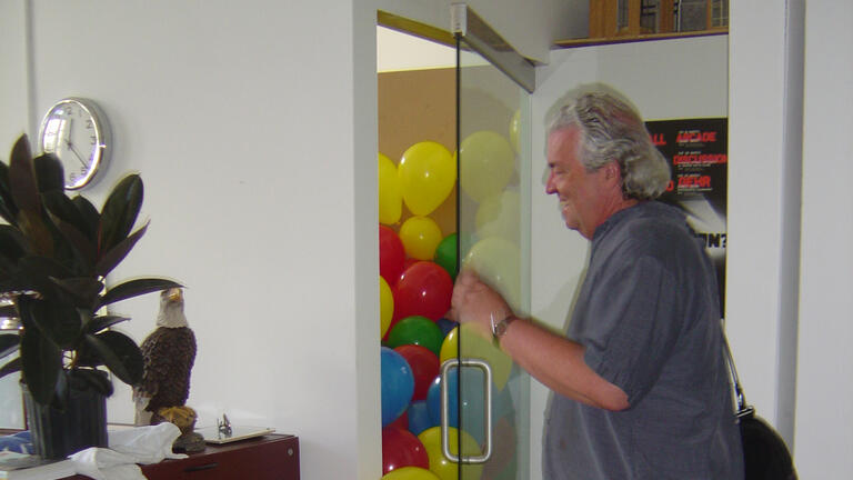 Celebrating one year as Head of School, 2010.