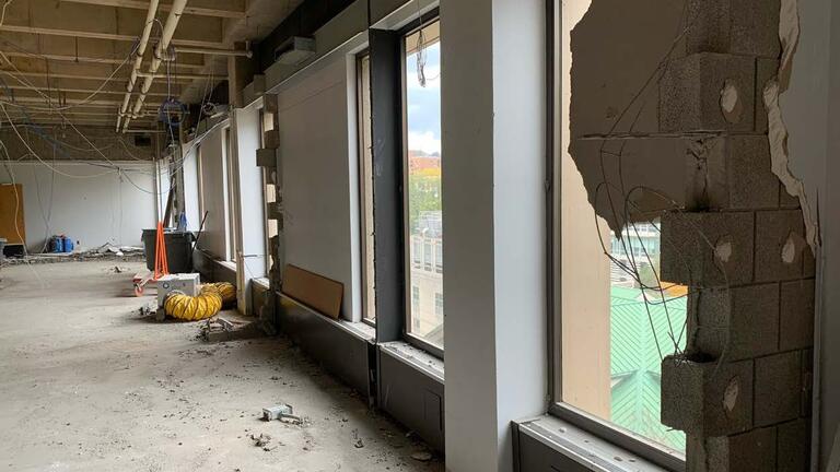 Construction progress.