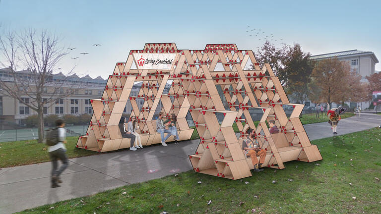 a rendering of the 2025 carnival entrance pavilion