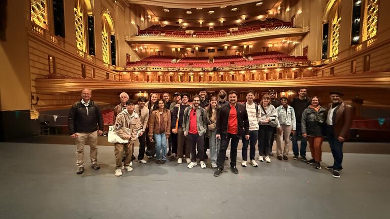 Students at the War Memorial Opera House