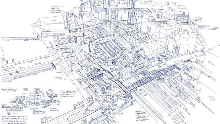 Tomoyuki Tanaka: Dismantling of Shinjuku Station.