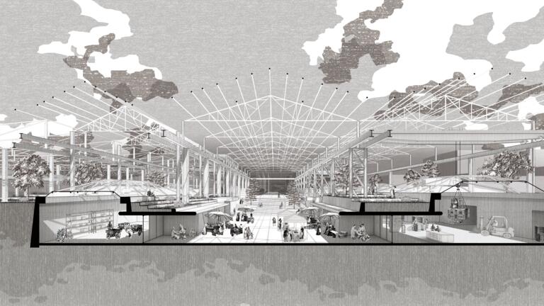 M.Arch student work from Praxis I: Design for Transitions.
