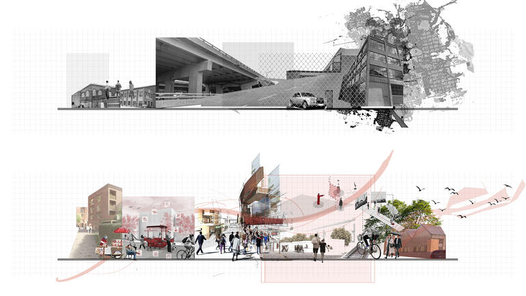 M.Arch student work from Praxis i: Design for Transitions.