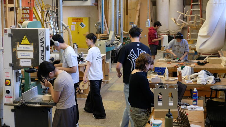 Student working in Archshop