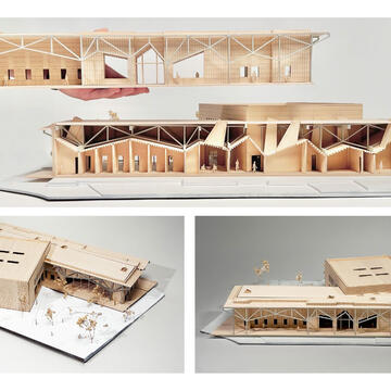 Models of "Oakland Firehouse 14," Sydney Mansavage and collaborator, Fall 2025.