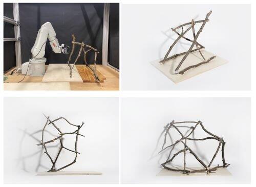 Responsive Robotic Assembly with Heterogeneous Raw Wood. Jiaying Wei, MSCD 2023