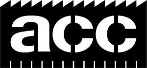 black and white ACC logo