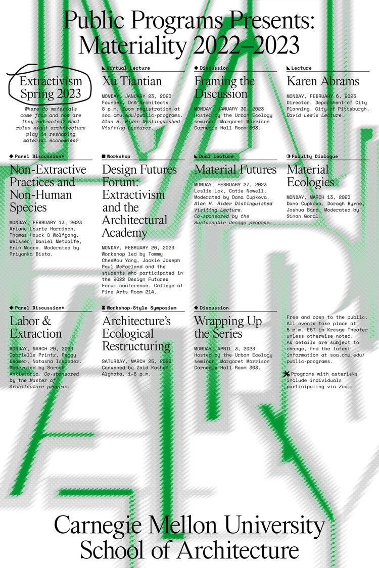 The Carnegie Mellon University School of Architecture Public Programs presents