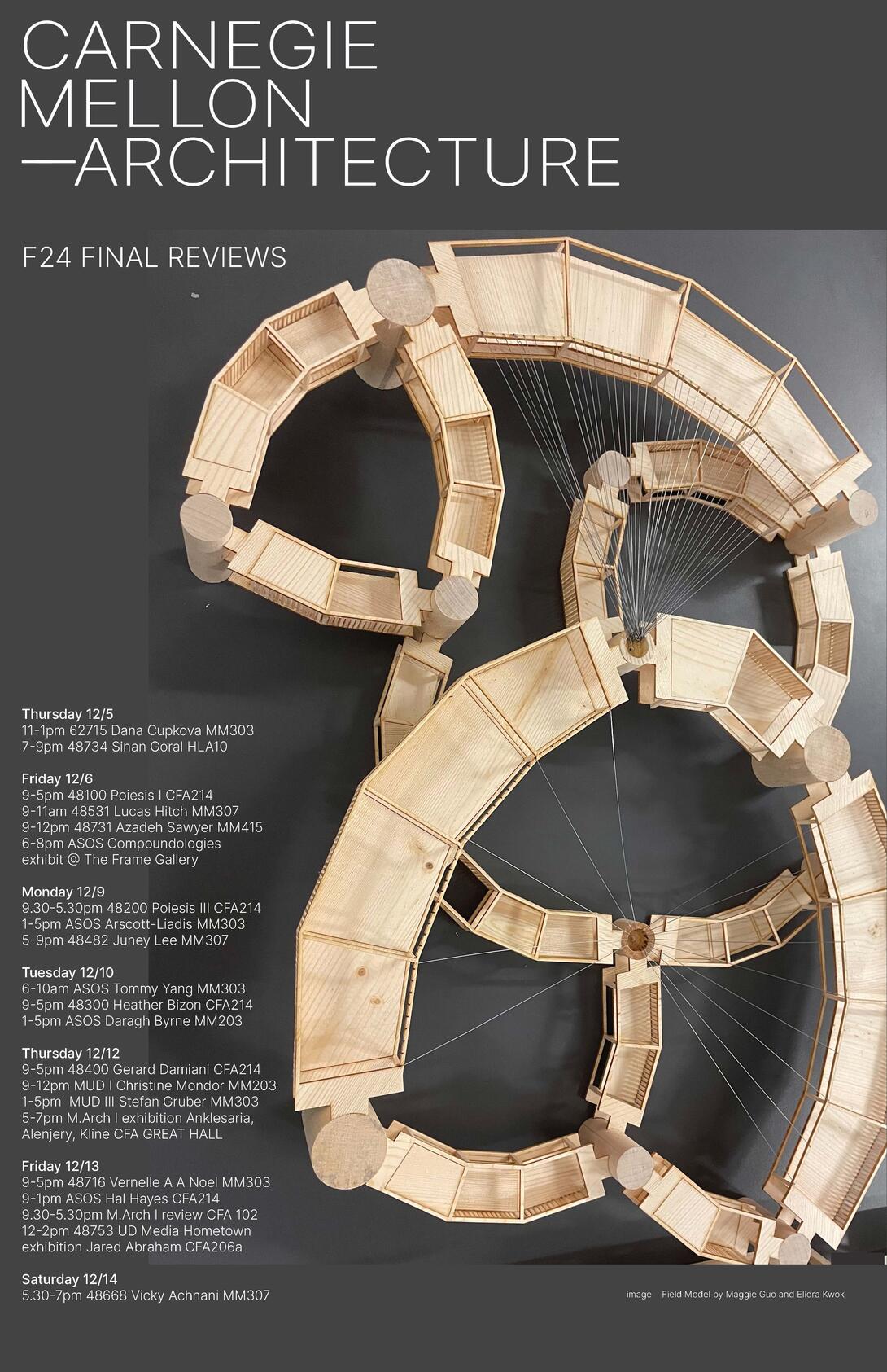 Fall 2024 Final Reviews poster