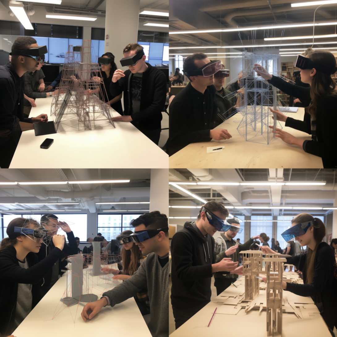 Extended reality (XR) technology revolutionizing the interactive design and teaching process of three-dimensional (3D) architectural structures. Image: Juney Lee Extended reality (XR) technology revolutionizing the interactive design and teaching process of three-dimensional (3D) architectural structures. Image: Juney Lee