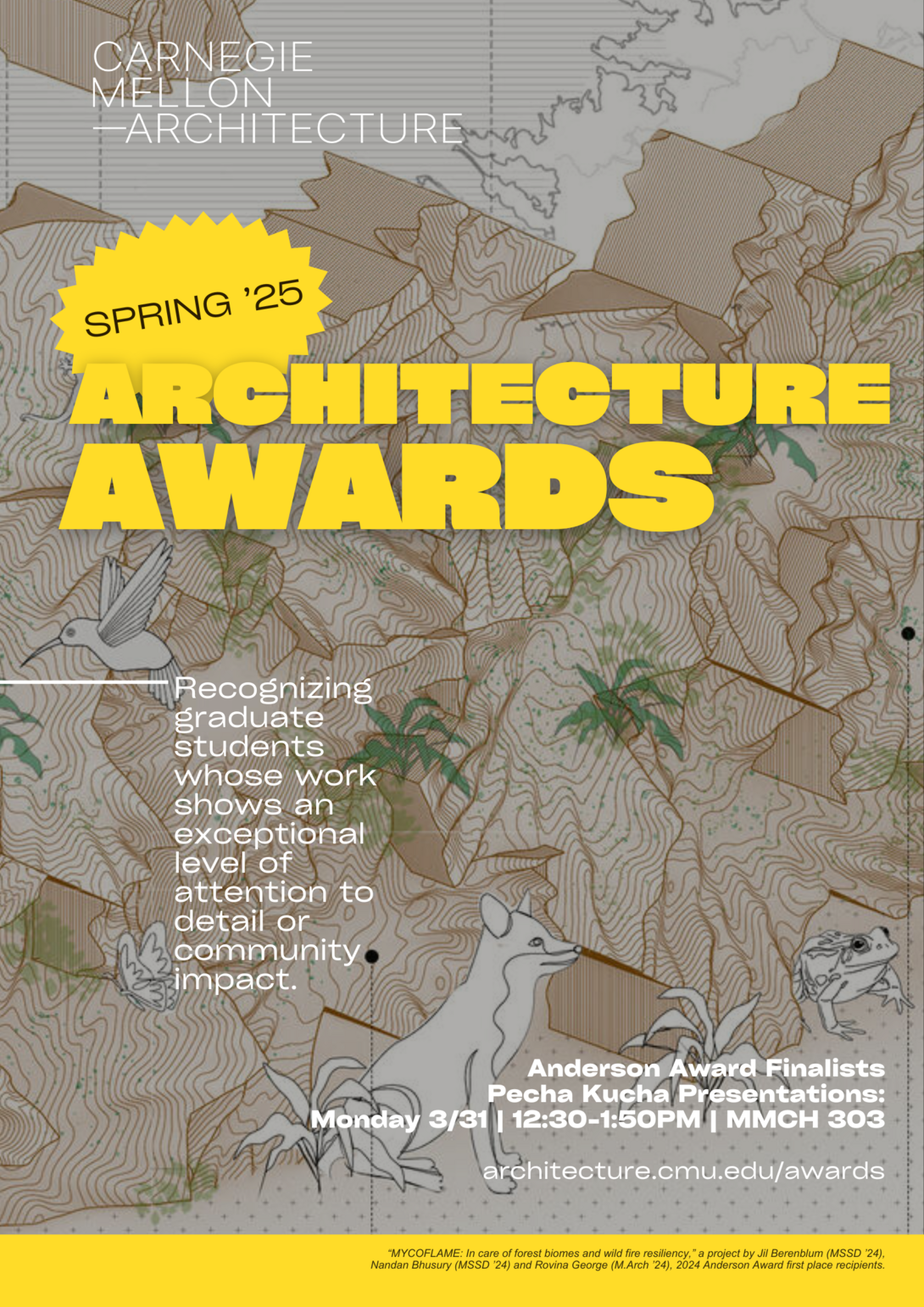 Anderson Awards Pecha Kucha event poster