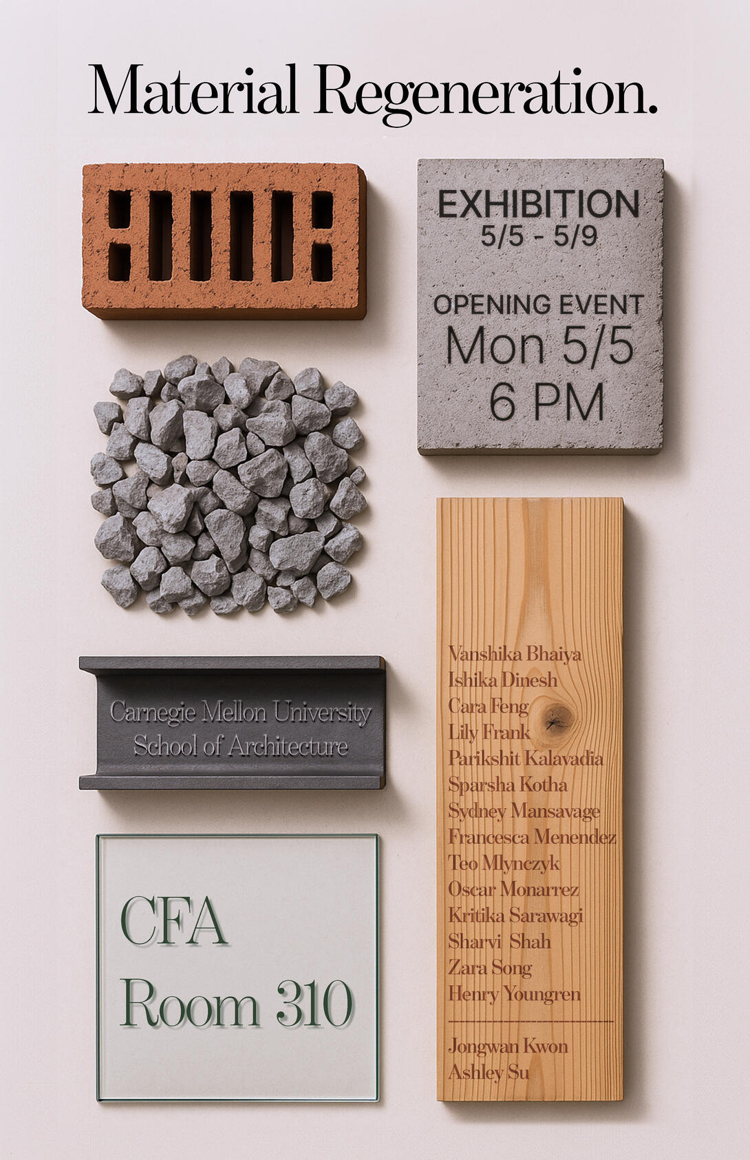 Material Regeneration Exhibition Poster 2025