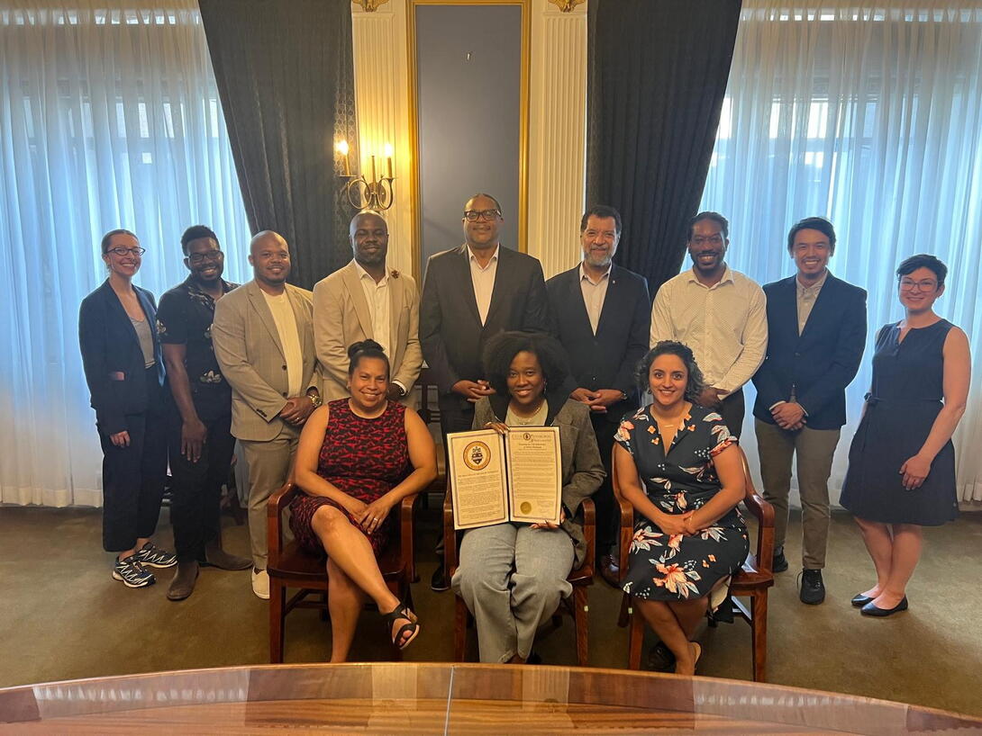 NOMA Pittsburgh members celebrate the proclamation of NOMA Pittsburgh Day on April 28, 2025.