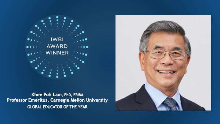 Professor Emeritus Khee Poh Lam receives the 2025 IWBI Global Educator of the Year Award