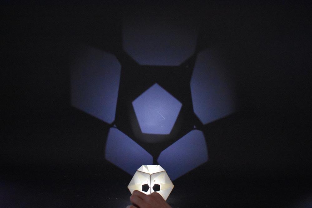 Kusudama installation from Platonic solids. Credit: Vernelle A. A. Noel