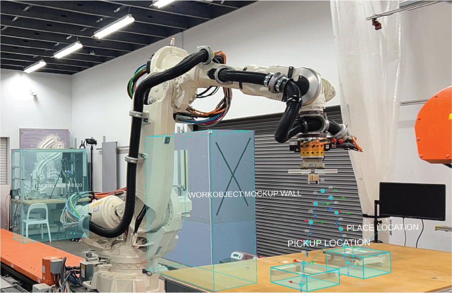 a robot performs tasks