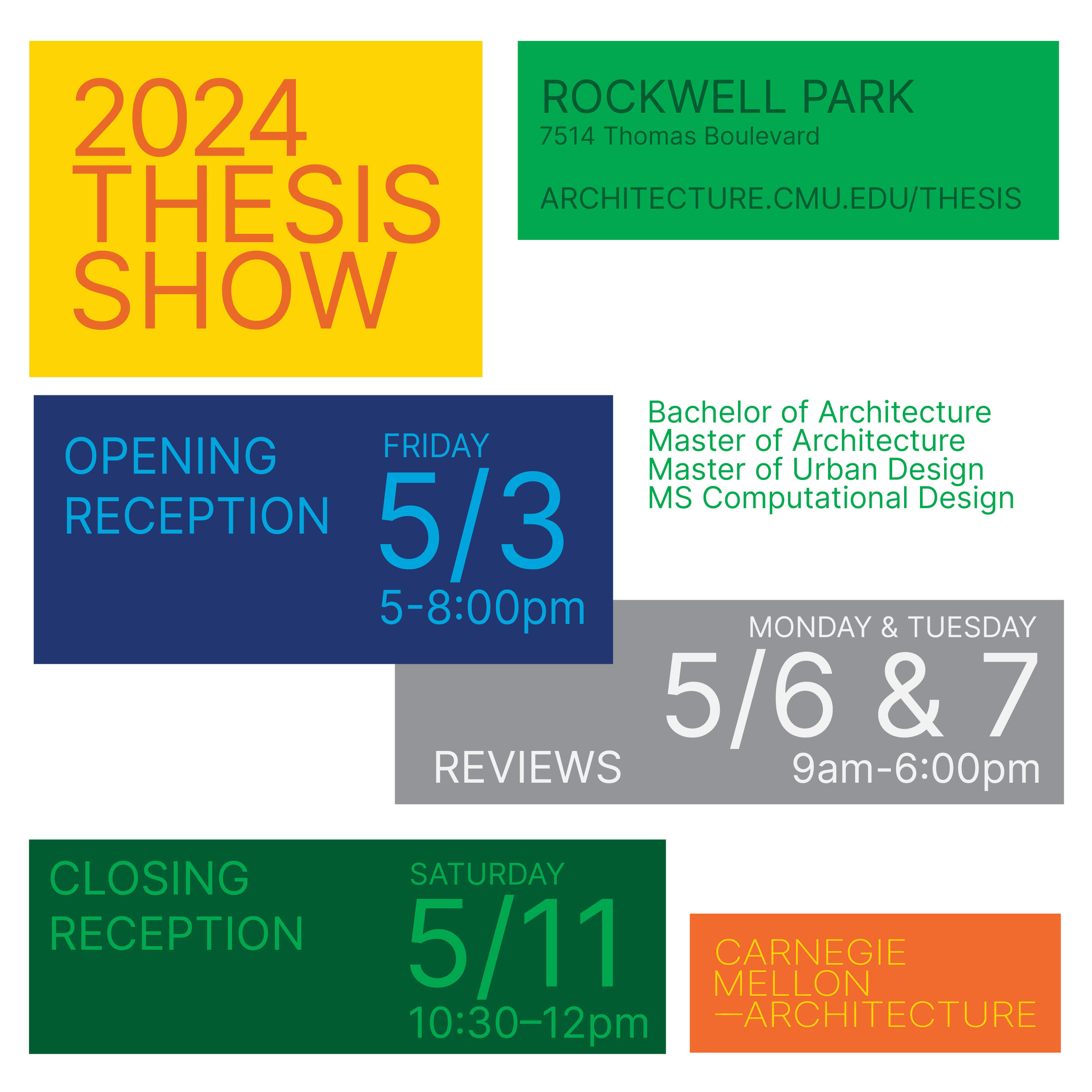 Thesis show information.